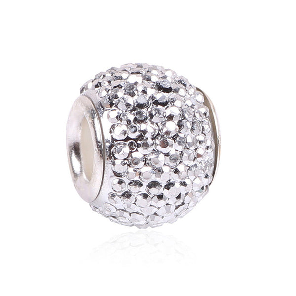 Retail Fashion White Glass Beads Charms Fit Pandora Charms Bracelets & Necklaces For DIY Women Jewerly