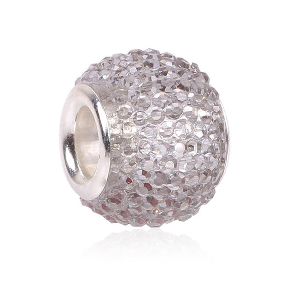 Retail Fashion White Glass Beads Charms Fit Pandora Charms Bracelets & Necklaces For DIY Women Jewerly