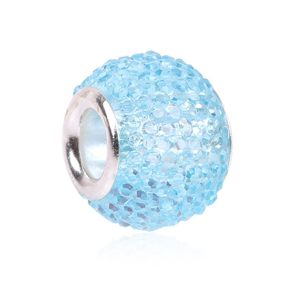 Retail Fashion White Glass Beads Charms Fit Pandora Charms Bracelets & Necklaces For DIY Women Jewerly