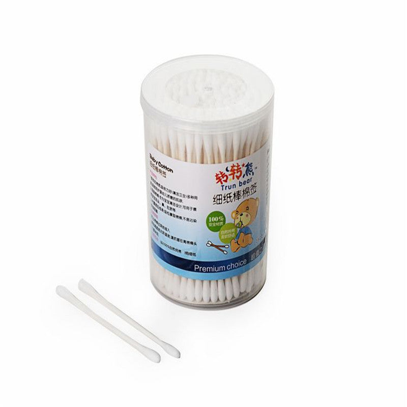 High Quality Infant thin rod swab 100% cotton Toddler Cotton Swab Infant Ear Nose Clean Cotton Buds 4 box/lot 8083
