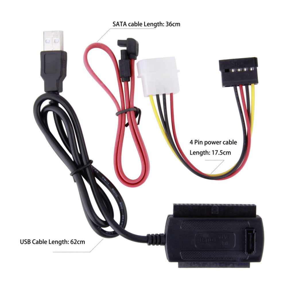 New Arrival SATA/PATA/IDE Drive to USB 2.0 Adapter Converter Cable for 2.5 / 3.5 Inch Hard Drive Hot Worldwide Drop Shipping