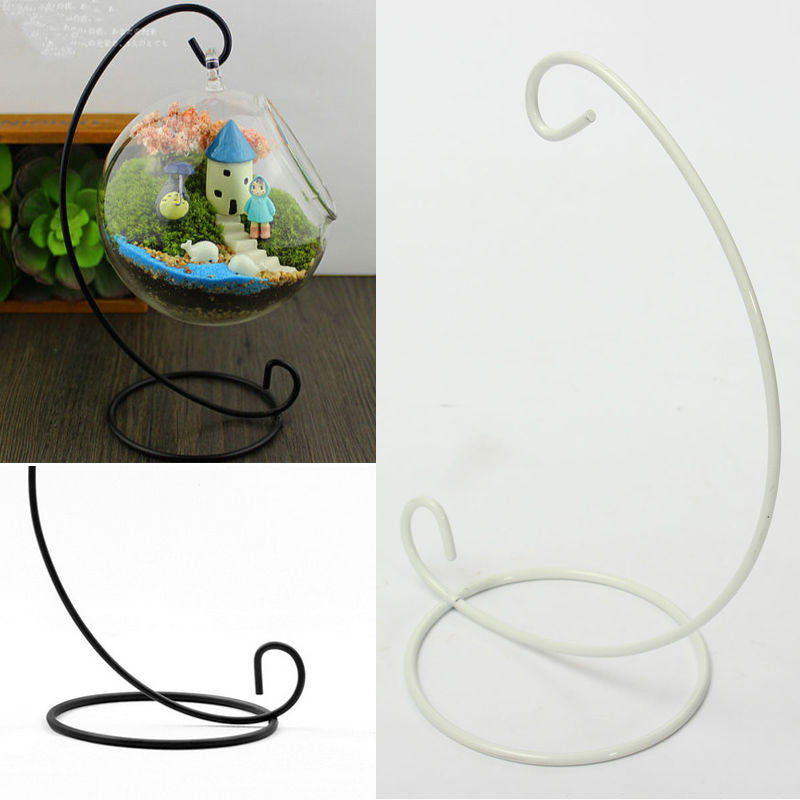 New Fashion 1pc Iron Wedding Candle Holder Candlestick Glass Ball Lantern Hanging Stand Low Price