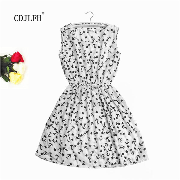 Super Price !2016 Casual Style Spring Women Sleeveless Mini Dress O-Neck Vetidos Beach Dresses Women Clothing