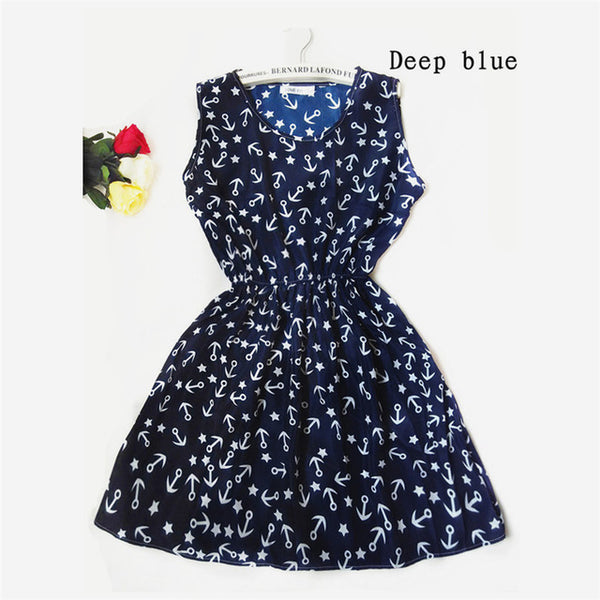 Super Price !2016 Casual Style Spring Women Sleeveless Mini Dress O-Neck Vetidos Beach Dresses Women Clothing