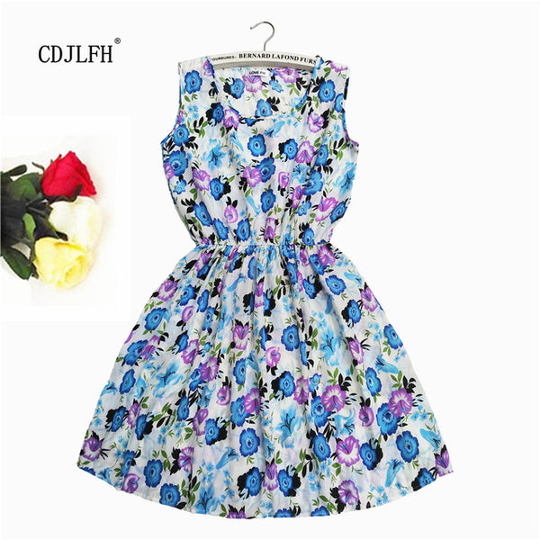 Super Price !2016 Casual Style Spring Women Sleeveless Mini Dress O-Neck Vetidos Beach Dresses Women Clothing