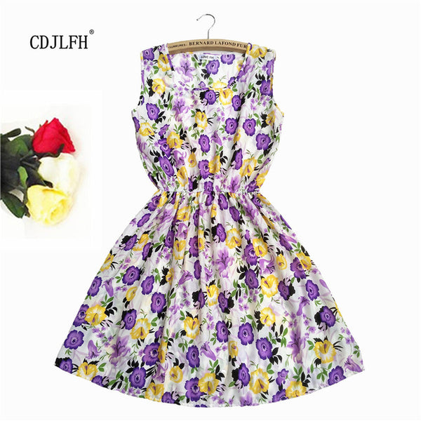 Super Price !2016 Casual Style Spring Women Sleeveless Mini Dress O-Neck Vetidos Beach Dresses Women Clothing