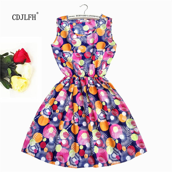 Super Price !2016 Casual Style Spring Women Sleeveless Mini Dress O-Neck Vetidos Beach Dresses Women Clothing