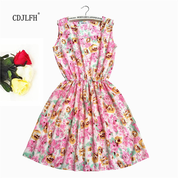 Super Price !2016 Casual Style Spring Women Sleeveless Mini Dress O-Neck Vetidos Beach Dresses Women Clothing