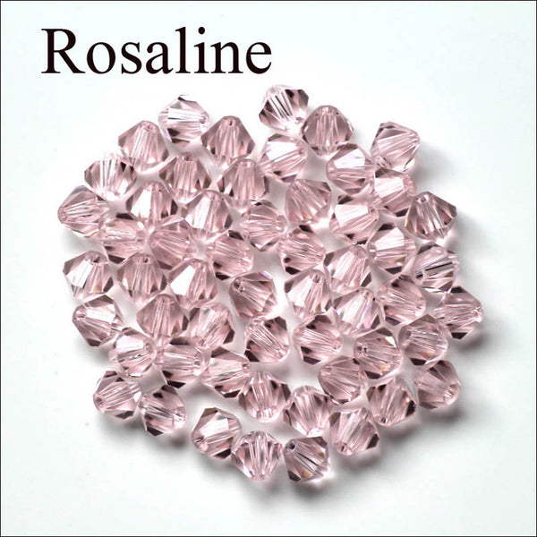 Bicone Beads Crystal AB 100PCS/LOT 4mm Czech Loose Crystal Beads/ Faceted Glass Beads for DIY Jewelry Earrings Bracelets