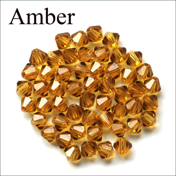 Bicone Beads Crystal AB 100PCS/LOT 4mm Czech Loose Crystal Beads/ Faceted Glass Beads for DIY Jewelry Earrings Bracelets