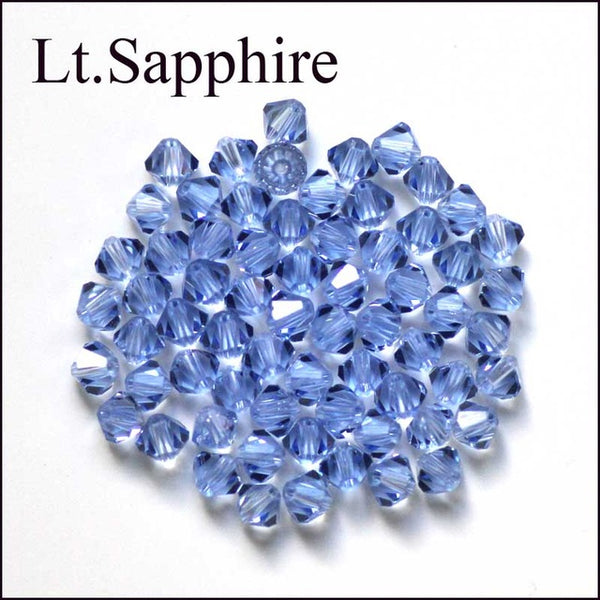 Bicone Beads Crystal AB 100PCS/LOT 4mm Czech Loose Crystal Beads/ Faceted Glass Beads for DIY Jewelry Earrings Bracelets