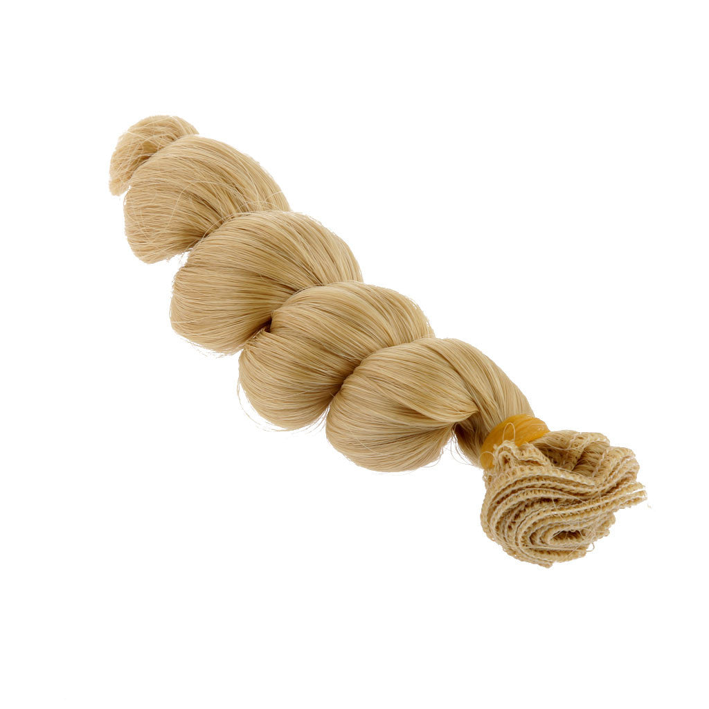 Wholesale DIY Curly Wavy Wig Hair for 1/3 1/4 1/6 BJD SD DOC LUTS Dolls Khaki Doll Toy Party Accessory Fashion Hair Replacement