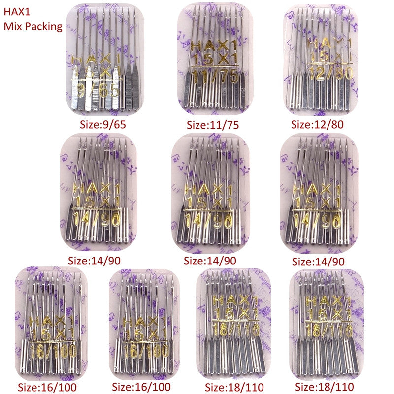 HAX1 100pcs sewing needle mixed packing compatible with domestic machine Bernina Juki Toyota Singer Bernina Janome free shipping