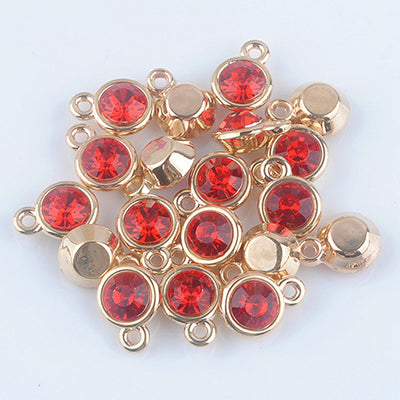 12pcs/lot mixed Birthstone charms 11mm Acrylic gold pendant for Diy Personalized Necklace and Bracelet Free shipping XY160419