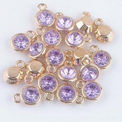 12pcs/lot mixed Birthstone charms 11mm Acrylic gold pendant for Diy Personalized Necklace and Bracelet Free shipping XY160419