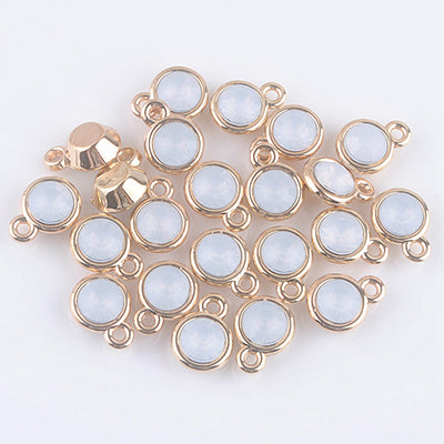 12pcs/lot mixed Birthstone charms 11mm Acrylic gold pendant for Diy Personalized Necklace and Bracelet Free shipping XY160419