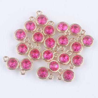12pcs/lot mixed Birthstone charms 11mm Acrylic gold pendant for Diy Personalized Necklace and Bracelet Free shipping XY160419