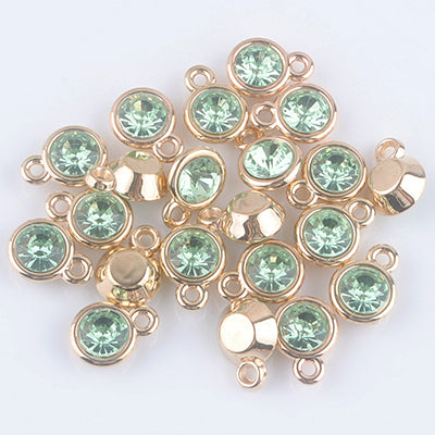 12pcs/lot mixed Birthstone charms 11mm Acrylic gold pendant for Diy Personalized Necklace and Bracelet Free shipping XY160419