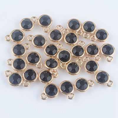 12pcs/lot mixed Birthstone charms 11mm Acrylic gold pendant for Diy Personalized Necklace and Bracelet Free shipping XY160419