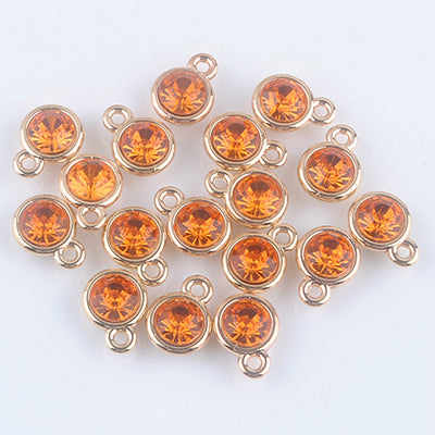 12pcs/lot mixed Birthstone charms 11mm Acrylic gold pendant for Diy Personalized Necklace and Bracelet Free shipping XY160419