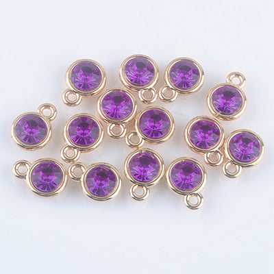 12pcs/lot mixed Birthstone charms 11mm Acrylic gold pendant for Diy Personalized Necklace and Bracelet Free shipping XY160419