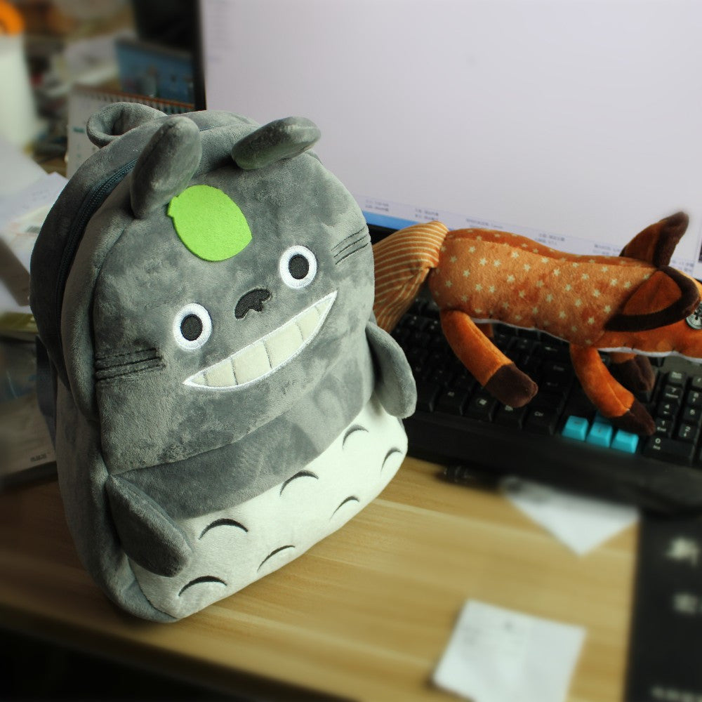 Super 1pc 35cm cartoon anime totoro cute lucky plush backpacks school outdoor bag kids children kindergarten toy girl gift