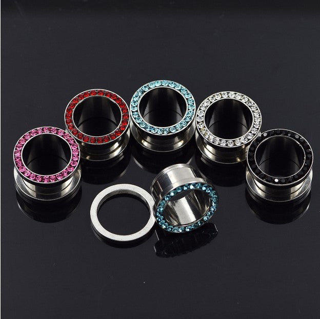 1 PC Unisex 3-14mm Ear Stretcher Surgical Stainless Steel Single Flare Flesh Tunnel Ear Plugs Expander Body Piercing Jewelry