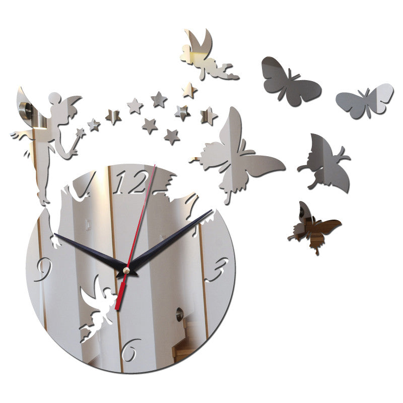 hot sale 2017 top fashion 3d diy acrylic wall clock home decoration living room stickers new watch clocks