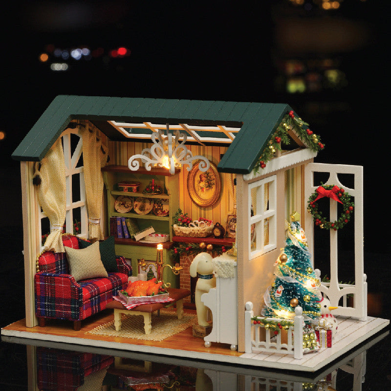 Dollhouse Wooden furniture House for dolls Miniature Doll House Model miniaturas Houses Toys Birthday Gifts BOA House-Z009