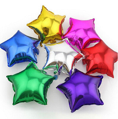 5 pcs/lot Foil Star Balloon Wedding Large aluminum Inflatable Foil balloons gift Helium Balloon Birthday Party Decoration Ball