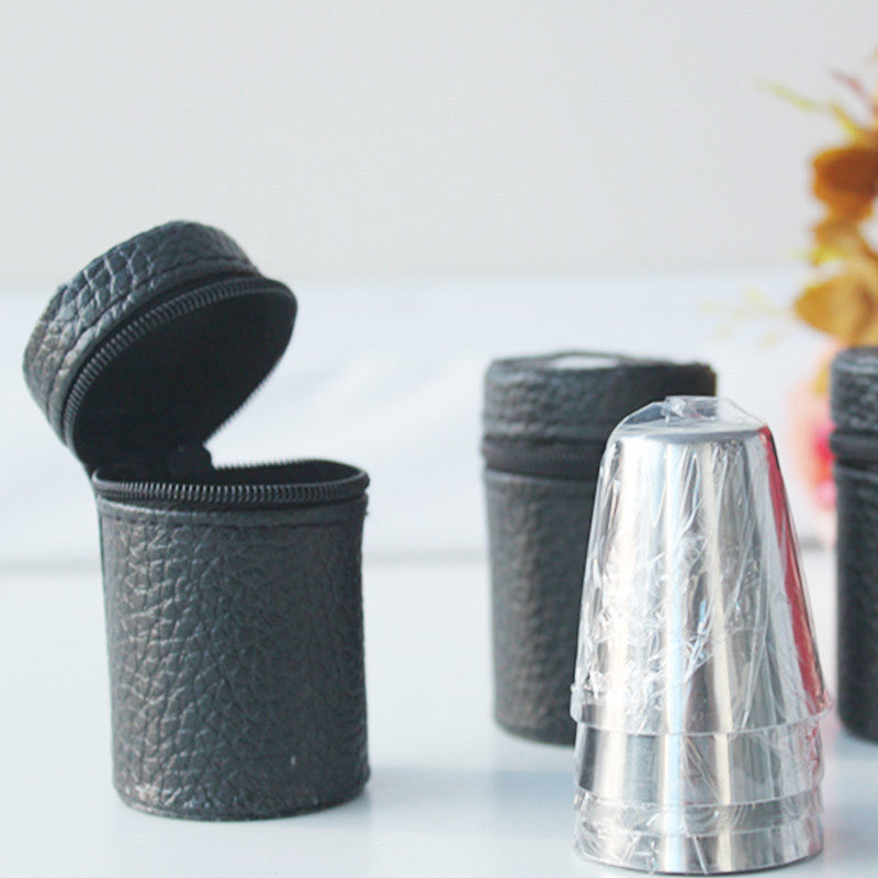 4pcs/set Mini Portable Wine Cup Bar Accessories Glass Travel Home Barware Stainless Steel Alcohol Silver Bottle 30ml