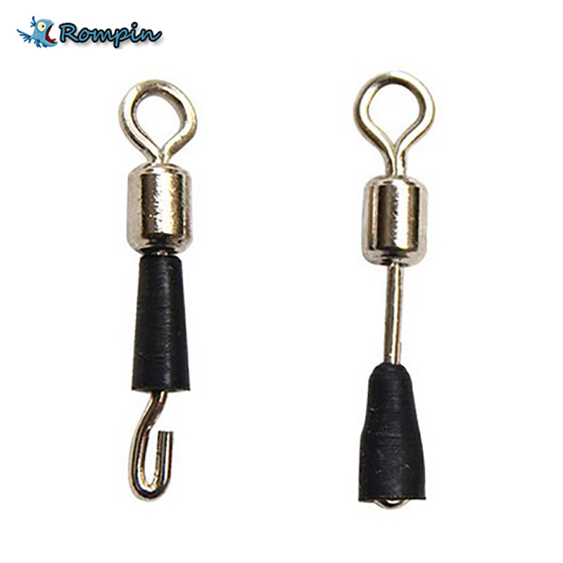 Rompin 30pcs/lot Ball Bearing Swivel Solid Rings Fishing Connector Ocean Boat Fishing Hooks quick fast link connector