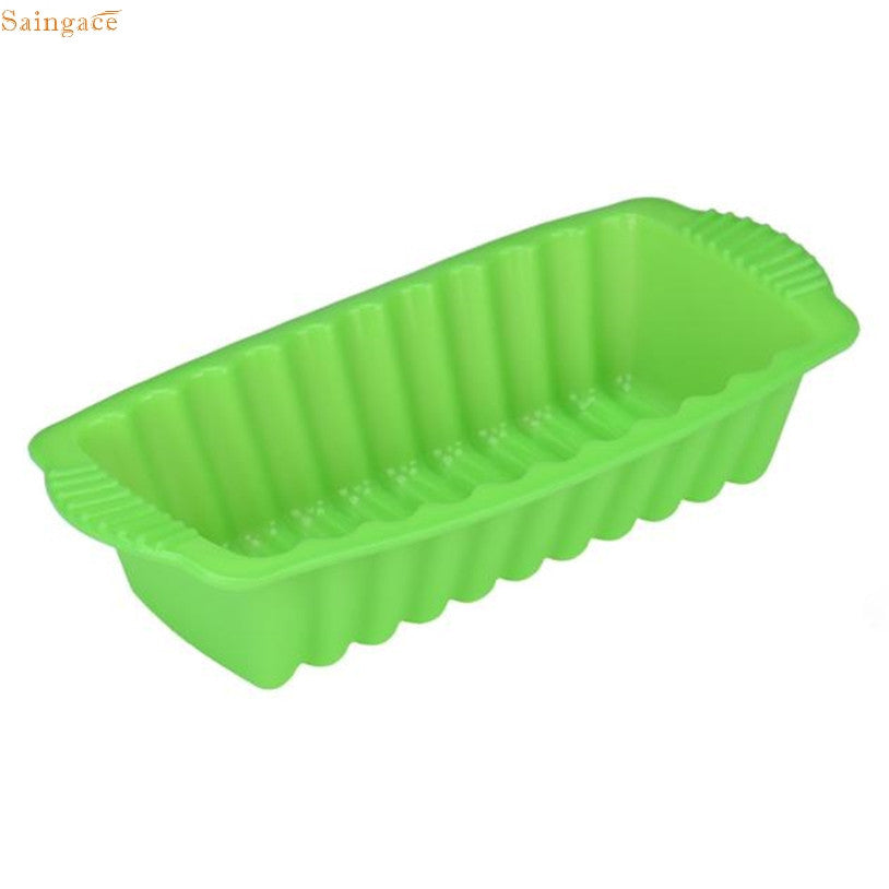 Saingace Silicone Rectangle Non Stick Bread Loaf Cake Mold Bakeware Baking Pan Oven Mould cake tool