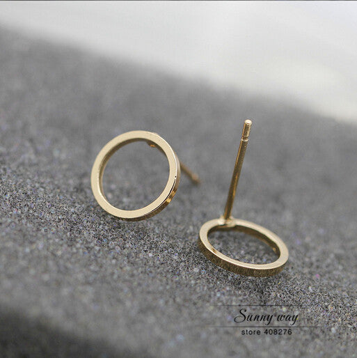 Timlee E200 Free shipping Cute Round Circle Studs Earrings wholesale HY