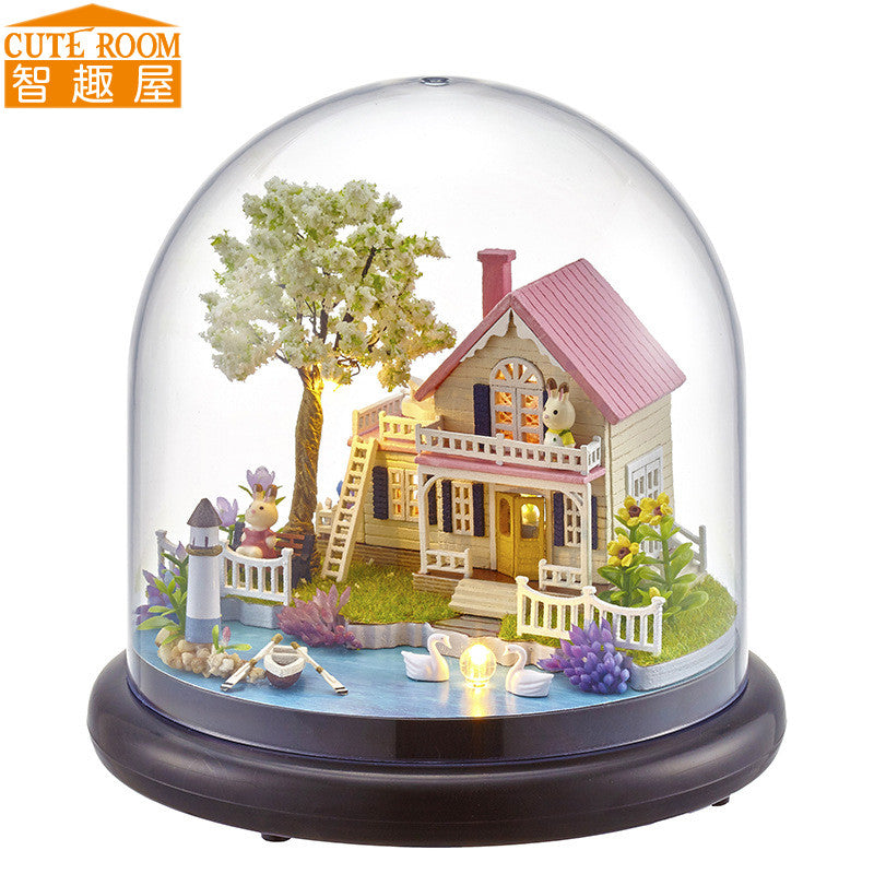 Handmade Doll House Furniture Miniatura Diy Doll Houses Miniature Dollhouse Wooden Toys For Children Grownups Birthday Gift B21