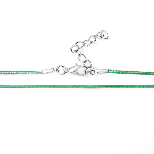 10 Pcs/lot 1MM diameter Waxed Nylon Cord  Leather Adjustable Braided Rope Bracelets&Necklace Charms Findings Lobster Clasp Strin