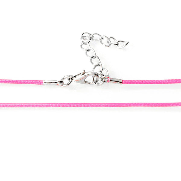 10 Pcs/lot 1MM diameter Waxed Nylon Cord  Leather Adjustable Braided Rope Bracelets&Necklace Charms Findings Lobster Clasp Strin