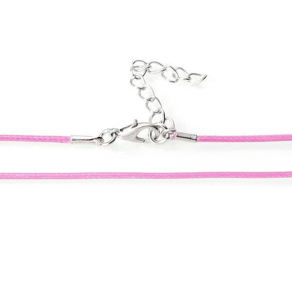 10 Pcs/lot 1MM diameter Waxed Nylon Cord  Leather Adjustable Braided Rope Bracelets&Necklace Charms Findings Lobster Clasp Strin