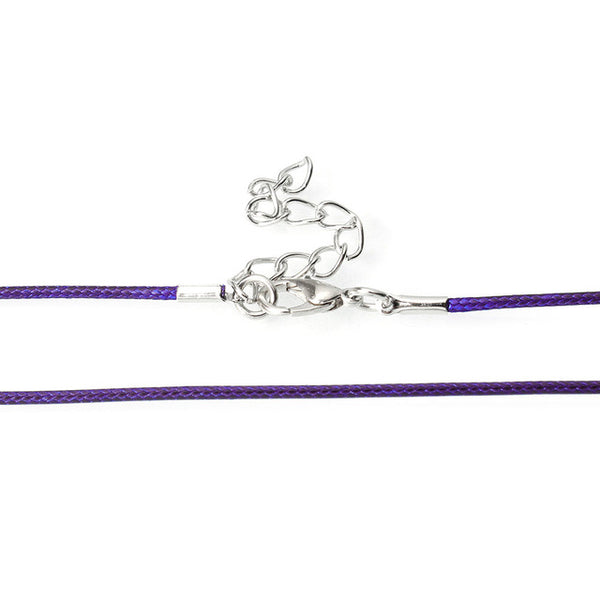 10 Pcs/lot 1MM diameter Waxed Nylon Cord  Leather Adjustable Braided Rope Bracelets&Necklace Charms Findings Lobster Clasp Strin