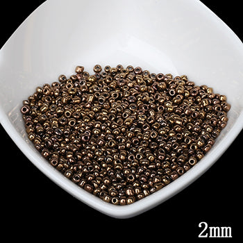 Gold and Silver 2mm 1000pcs Crystal Spacer Czech Glass Seed Beads Beading For Jewelry Making Handmade DIY Earring Necklace Nail