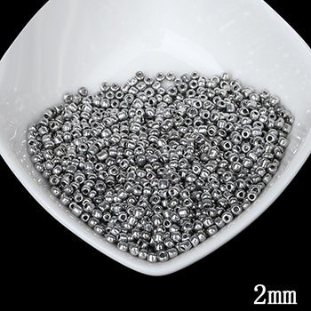 Gold and Silver 2mm 1000pcs Crystal Spacer Czech Glass Seed Beads Beading For Jewelry Making Handmade DIY Earring Necklace Nail