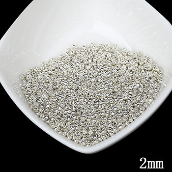 Gold and Silver 2mm 1000pcs Crystal Spacer Czech Glass Seed Beads Beading For Jewelry Making Handmade DIY Earring Necklace Nail