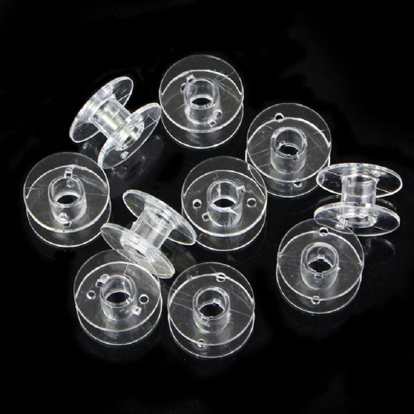 AG 11 Mosunx Business 2016 Hot Selling Lots 10pcs Clear Plastic Empty Bobbins For Brother Janome Singer Sewing Machines