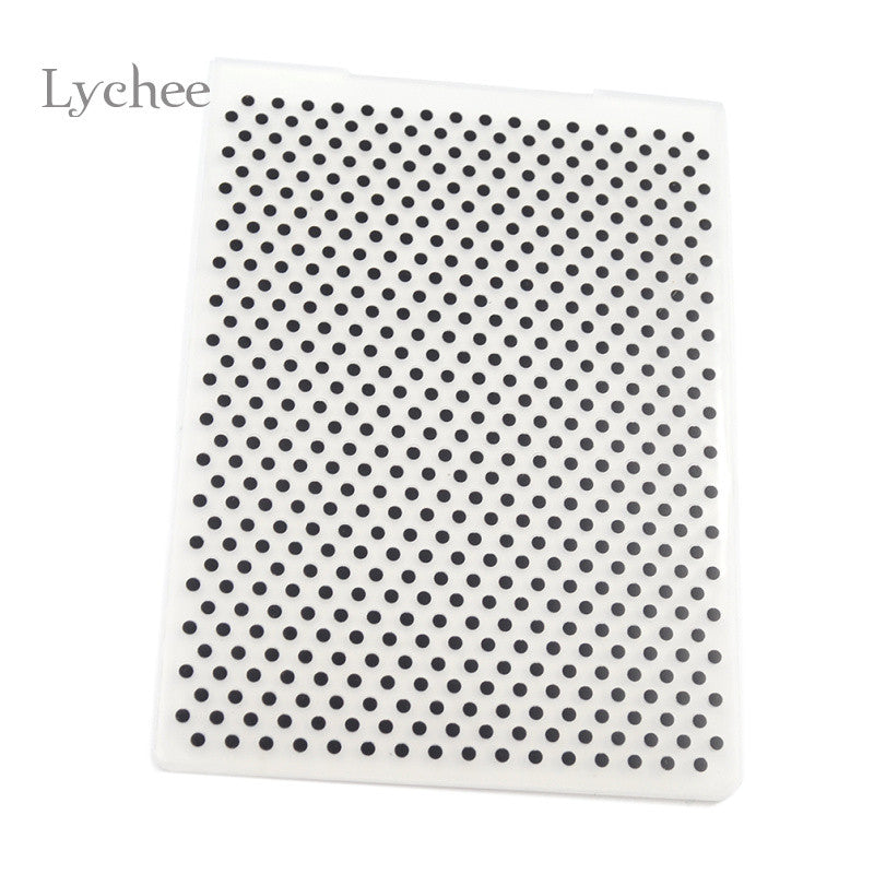 Plastic Embossing Folder For Scrapbook DIY Album Card Tool Plastic Template Stamping Round Dot Pattern