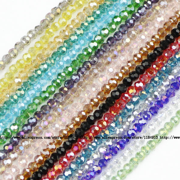 JHNBY Ball Faceted Austrian crystal beads 3mm 200pcs Top quality Round sphere shape Loose beads for jewelry making bracelet DIY