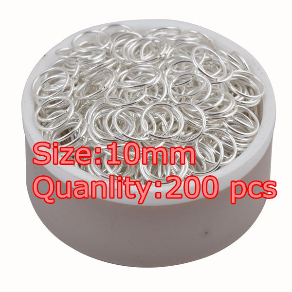 LNRRABC fashion 4-10 mm Golden Silvery Antique Bronze Hot Open Jump Split Rings Connector for DIY Jewelry Findings Making