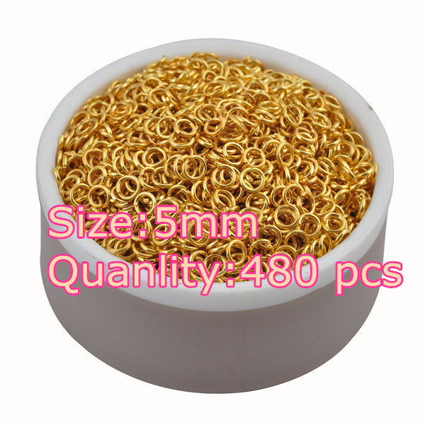 LNRRABC fashion 4-10 mm Golden Silvery Antique Bronze Hot Open Jump Split Rings Connector for DIY Jewelry Findings Making