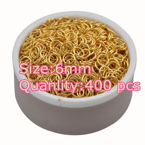 LNRRABC fashion 4-10 mm Golden Silvery Antique Bronze Hot Open Jump Split Rings Connector for DIY Jewelry Findings Making