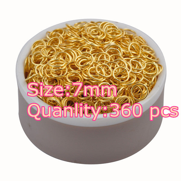 LNRRABC fashion 4-10 mm Golden Silvery Antique Bronze Hot Open Jump Split Rings Connector for DIY Jewelry Findings Making