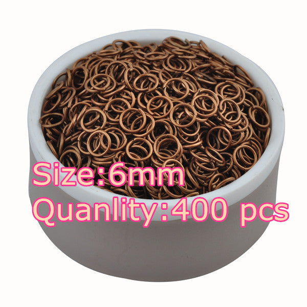 LNRRABC fashion 4-10 mm Golden Silvery Antique Bronze Hot Open Jump Split Rings Connector for DIY Jewelry Findings Making